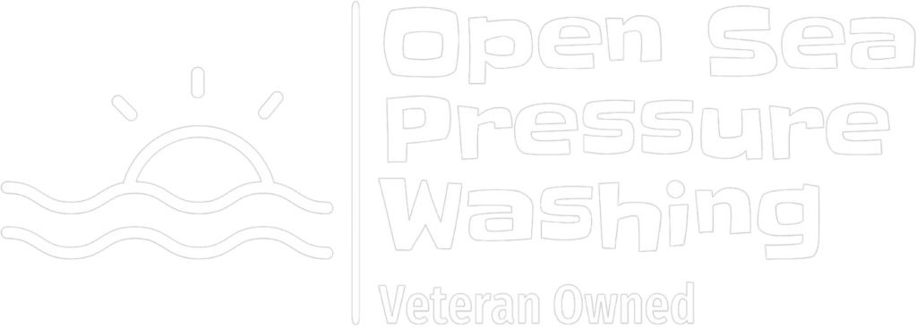 Open Sea Pressure Washing Logo White